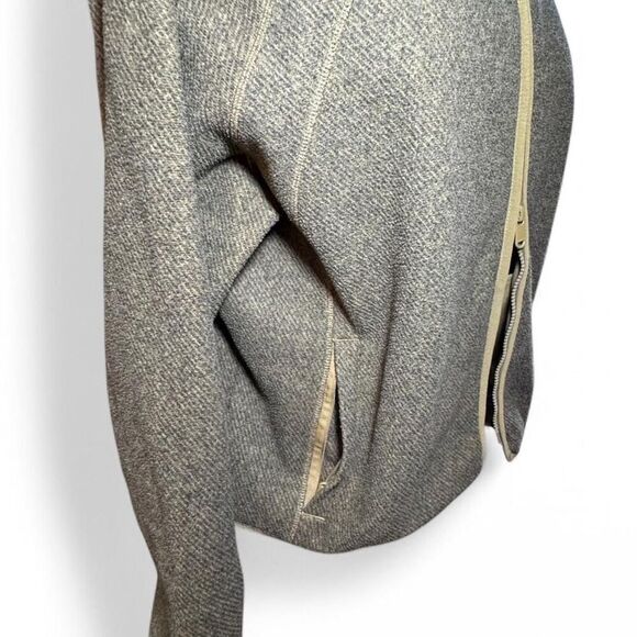 Athleta Women's Green Stroll Fleece Full zip Stand up Collar Jacket Size XL - Picture 3 of 8